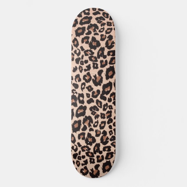 Leopard Cool Ästhetik Skateboard (Vorderseite)