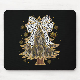 Leopard Coquette Bow Camouflage Weihnachtsbaum Jag Mousepad