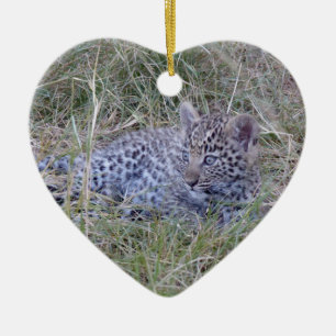 LEOPARD CUB 1 BOTSWANA KERAMIKORNAMENT