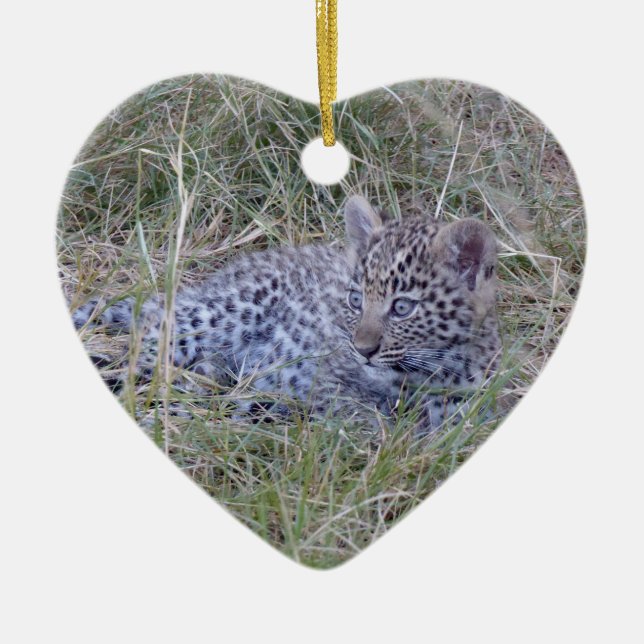 LEOPARD CUB KERAMIKORNAMENT (Vorne)