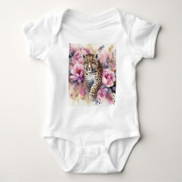 Leopard Cub & Rose Baby Bodysuit Baby Strampler