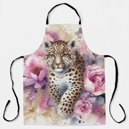 Leopard Cub & Rose Schürze
