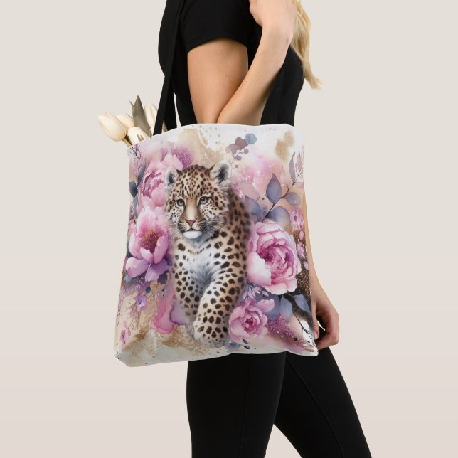 Leopard Cub & Rose Tote Tasche (Von Nahem)