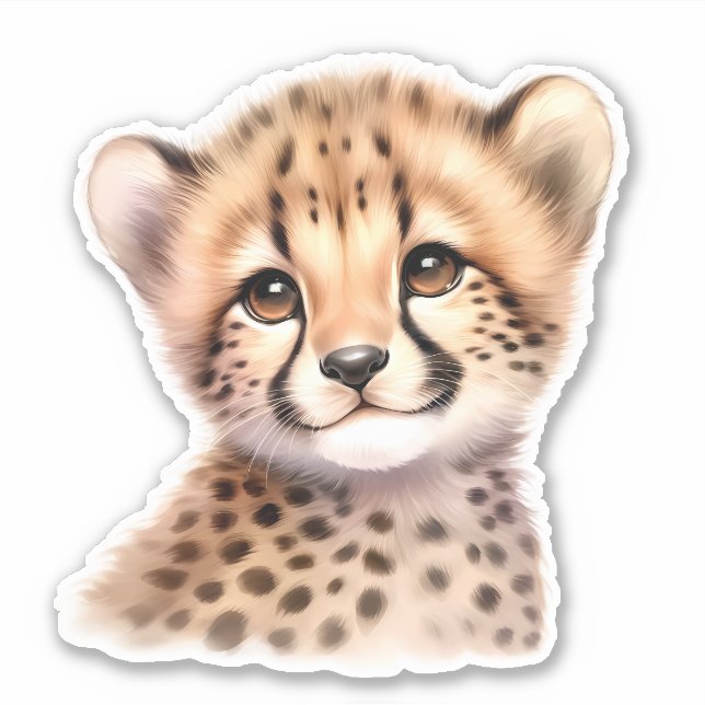 Leopard Custom Cut Scrapbooking Sticker (Vorderseite)
