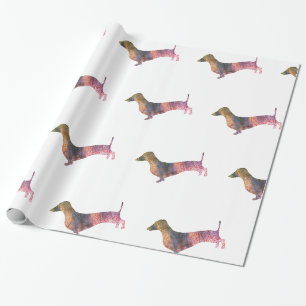Leopard-Dachshund Geschenkpapier