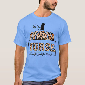 Leopard dankbar Grateful gesegnete Pumpkin Hallowe T-Shirt