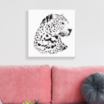 Leopard des animaux de la Jungle toile étirée