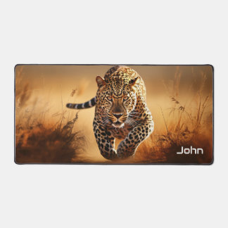 Leopard Design Desk Mat - Ein nachdenkliches Gesch Schreibtischunterlage