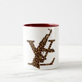 Leopard Design Hemd Luxus Designer Logo einzigarti Zweifarbige Tasse