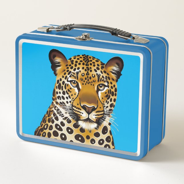 Leopard Design Metal Lunchbox (Vorderseite)