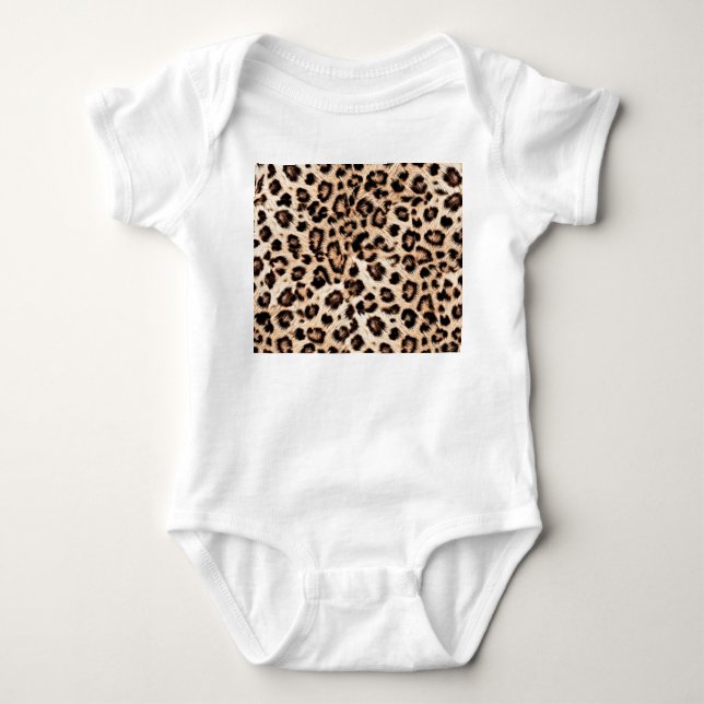 Leopard Design Pattern: Wilde Eleganz. Baby Strampler (Vorderseite)