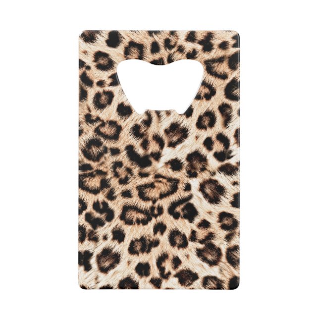Leopard Design Pattern: Wilde Eleganz. Geldbeutel Flaschenöffner (Vorderseite)