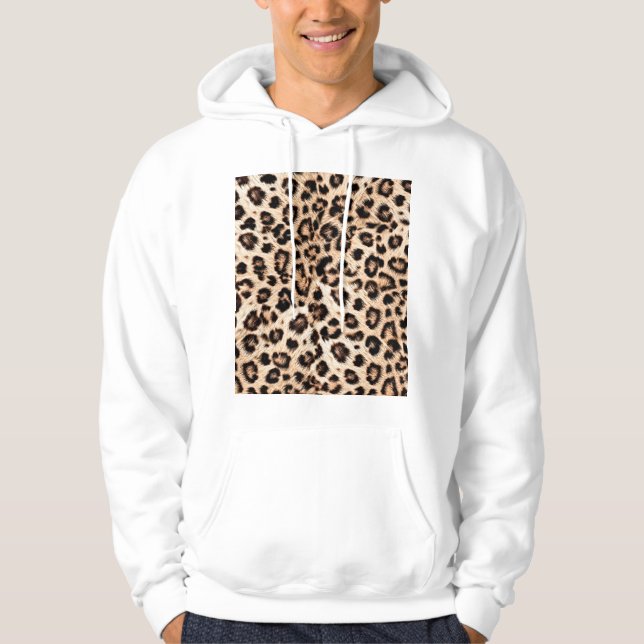 Leopard Design Pattern: Wilde Eleganz. Hoodie (Vorderseite)
