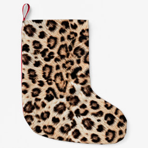 Leopard Design Pattern: Wilde Eleganz. Kleiner Weihnachtsstrumpf