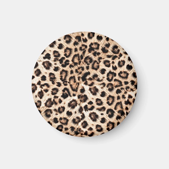 Leopard Design Pattern: Wilde Eleganz. Magnet (Vorne)