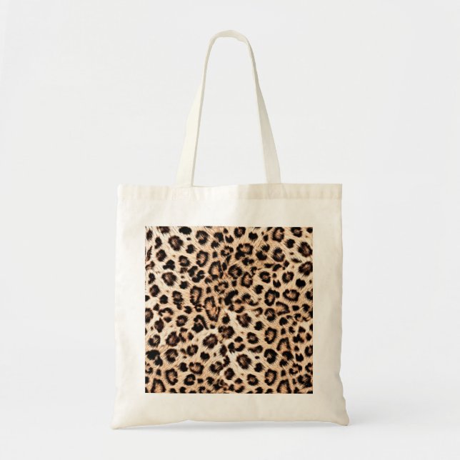 Leopard Design Pattern: Wilde Eleganz. Tragetasche (Vorne)