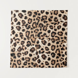 Leopard Design Pattern: Wilde Eleganz. Wandteppich