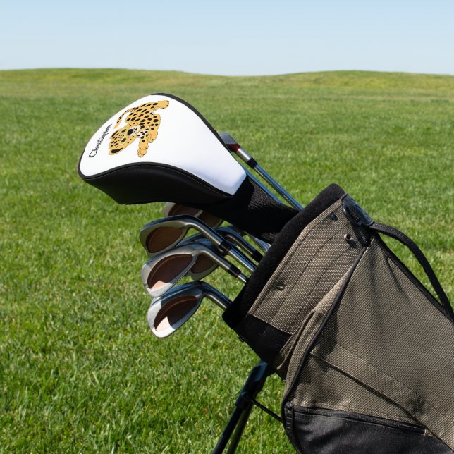 Leopard Design Personalised Golf Headcover (In SItu)
