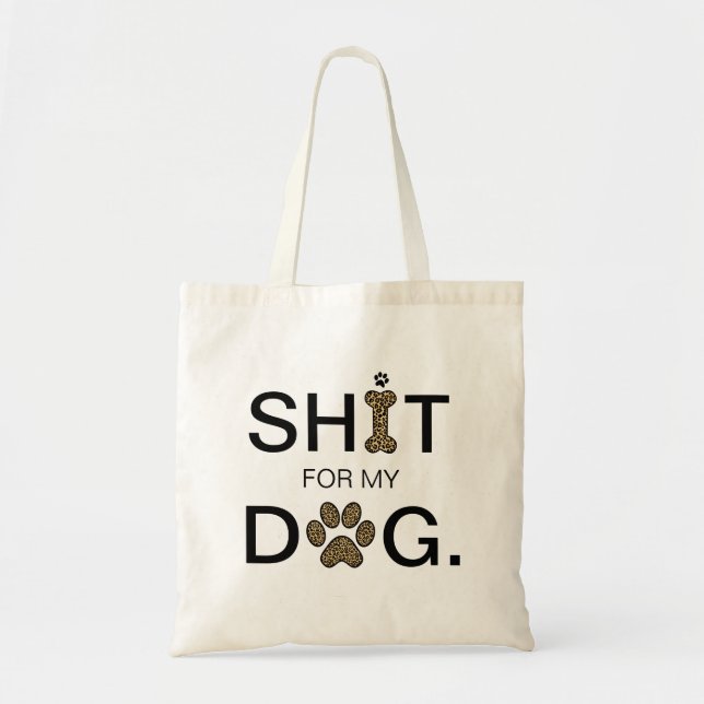 Leopard Dog Paw Cheetah Animal Modern Funny Tragetasche (Vorne)