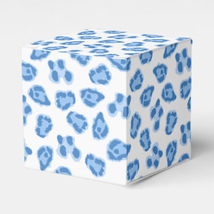Leopard Dot in Blauem Porzellan Geschenkschachtel