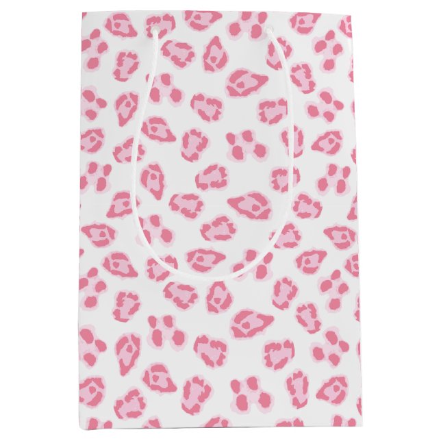 Leopard Dot in Pink Mittlere Geschenktüte (Vorderseite)