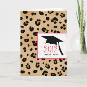 Leopard-Druck-Abschluss danken Ihnen zu kardieren Dankeskarte