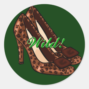 Leopard-Druck beschuht Aufkleber