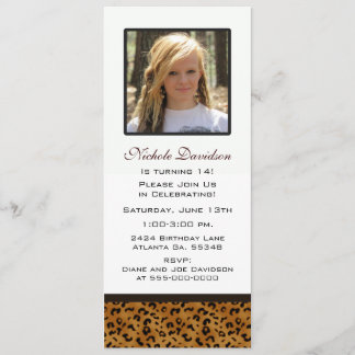 Leopard-Druck: Bild-Party Einladung