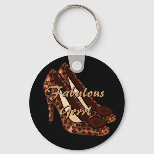 Leopard-Druck-Heels-Schlüsselanhänger Schlüsselanhänger