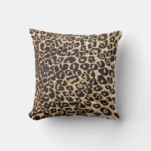 Leopard-Druck-Kissen Kissen (Vorderseite)