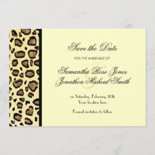 Leopard-Druck kundenspezifisches Wedding Save the Save The Date