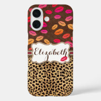 Leopard-Druck-Lippenküsse personalisiert