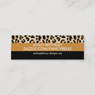 Leopard-Druck Mini Visitenkarte