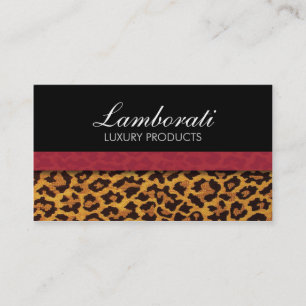Leopard-Druck-Modedesigner-elegantes modernes Visitenkarte