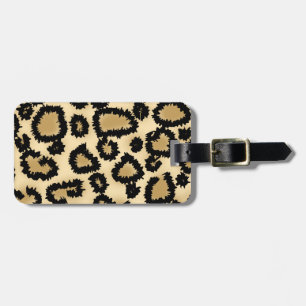 Leopard-Druck-Muster, Brown und Schwarzes Gepäckanhänger