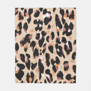 Leopard-Druck nahtlos Muster Fleecedecke