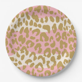 Leopard-Druck-Party-Teller (Rosa) Pappteller