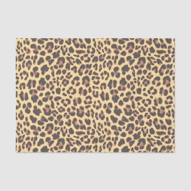 Leopard-Druck-Tierhaut-Muster Seidenpapier (Vorderseite)