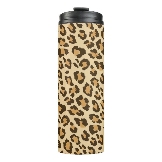 Leopard-Druck-Trommel Thermosbecher (Vorderseite)