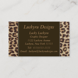 Leopard-Druck-Visitenkarte Visitenkarte