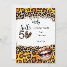 Leopard drucken 50. Geburtstag für weibliche Einla