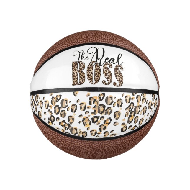Leopard drucken den echten Boss Mini Basketball (Vorderseite)