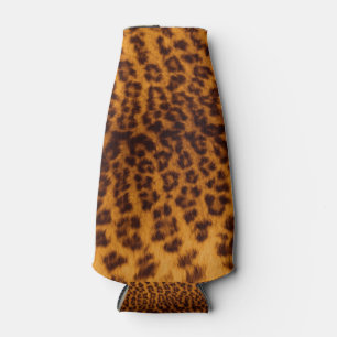 Leopard drucken schwarze gepunktete Skin Textur Vo Flaschenkühler