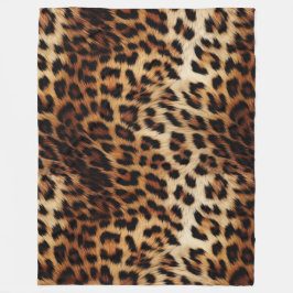 Leopard Druckfett Fleecedecke