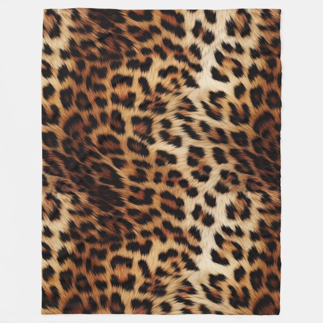 Leopard Druckfett Fleecedecke (Vorderseite)