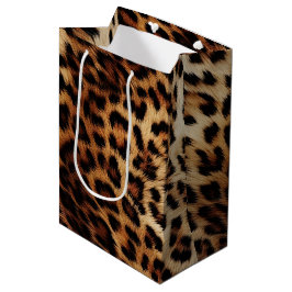 Leopard Druckfett Mittlere Geschenktüte