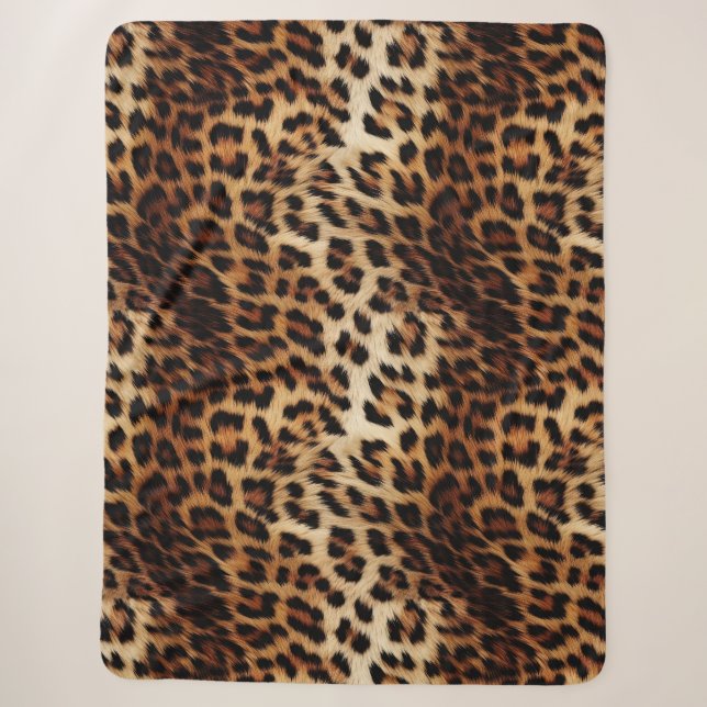 Leopard Druckfett Sherpadecke (Vorderseite)