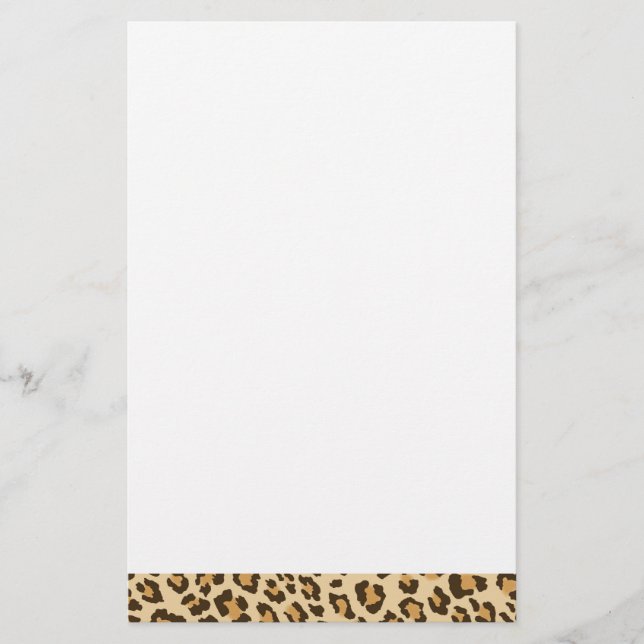 Leopard Druckgeschirr Briefpapier (Vorderseite)