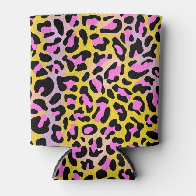 Leopard-Druckknopf färben Dosenkühler (Vorderseite)