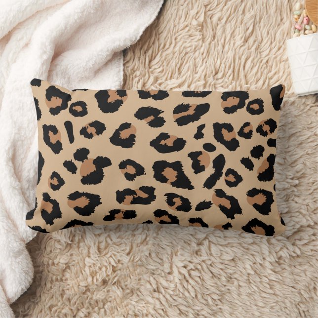 Leopard Druckkopfkissen Lendenkissen (Decke)